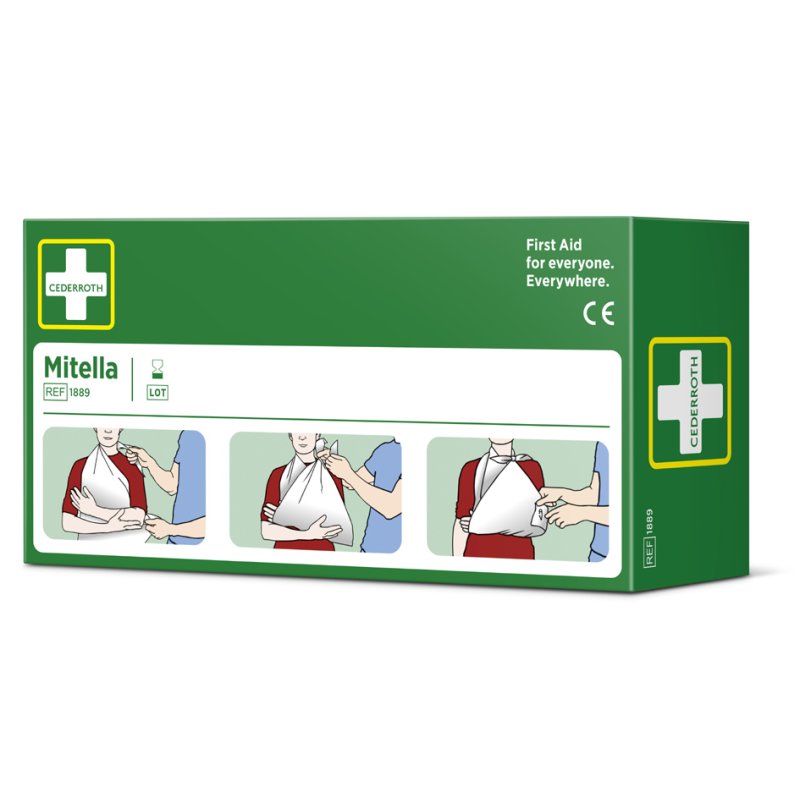 CEDERROTH driehoeksmitella, steunverband, 2 driehoekdoeken, 6 veiligheidsspelden
